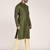 Men's woven design mandarin collar cotton straight kurta