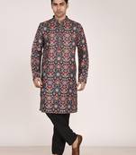 Men's ethnic motifs cotton printed kurta