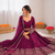 purple jatan silk thread sequin lehenga choli set