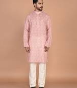 Men's traditional patola printed cotton kurta