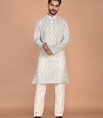 Men's traditional patola printed cotton kurta