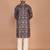Men's floral printed mandarin collar cotton kurta