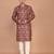 Men's floral printed mandarin collar cotton kurta