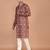 Men's floral printed mandarin collar cotton kurta