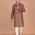 Men's floral printed mandarin collar cotton kurta