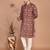 Men's floral printed mandarin collar cotton kurta