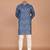 Men's floral printed mandarin collar cotton kurta