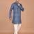 Men's floral printed mandarin collar cotton kurta