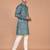 Men's floral printed mandarin collar cotton kurta