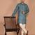 Men's floral printed mandarin collar cotton kurta