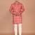 Men's floral printed mandarin collar cotton kurta