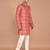 Men's floral printed mandarin collar cotton kurta