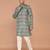 Men's floral printed mandarin collar cotton kurta