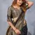 Black silk blend banarasi saree with unstitched blouse piece