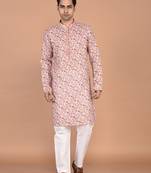 Men's  paisley print cotton kurta