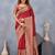 Maroon soft silk blend banarasi jacuard work designer party wear saree with unstitched blouse piece