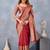 Maroon soft silk blend banarasi jacuard work designer party wear saree with unstitched blouse piece