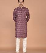 Men's traditional patola printed cotton kurta
