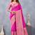Pink soft silk blend banarasi jacuard work designer party wear saree with unstitched blouse piece