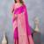 Pink soft silk blend banarasi jacuard work designer party wear saree with unstitched blouse piece