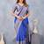 Royal blue soft silk blend banarasi jacuard work designer party wear saree with unstitched blouse piece