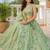 Premium Sage Green Embroidered Lehenga Choli with Dupatta