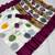 Wine purple printed satin border saree with unstitched blouse