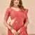 Peach linen festive saree with unstitched blouse piece