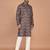 Men's floral printed cotton straight  kurta