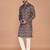 Men's floral printed cotton straight  kurta