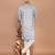 Men's cotton straight printed kurta