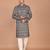 Men's floral printed cotton straight  kurta