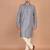 Men's geometric printed cotton straight kurta