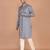 Men's geometric printed cotton straight kurta
