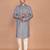 Men's geometric printed cotton straight kurta