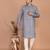 Men's geometric printed cotton straight kurta