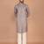Men's geometric printed cotton straight kurta