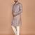 Men's geometric printed cotton straight kurta