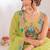 parrot green organza silk thread sequin lehenga choli set