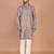 Men's geometric printed cotton straight kurta