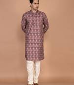 Men's traditional patola printed cotton kurta