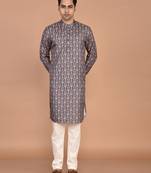 Men's traditional patola printed cotton kurta