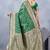 Green soft silk blend banarasi jacuard work designer party wear saree with unstitched blouse piece