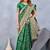 Green soft silk blend banarasi jacuard work designer party wear saree with unstitched blouse piece
