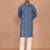 Men's leaf printed cotton kurta