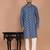 Men's leaf printed cotton kurta