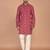 Men's leaf printed cotton kurta