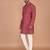 Men's leaf printed cotton kurta