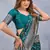 Turuoise soft silk blend banarasi jacuard work designer party wear saree with unstitched blouse piece