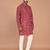 Men's leaf printed cotton kurta